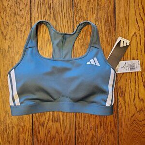 Women's New w/tags Adidas Running Sports Bra. Green, Size Large, Padded cups